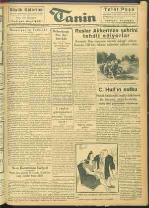 Tanin Gazetesi 13 Nisan 1944 kapağı
