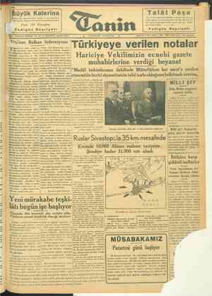 Tanin Gazetesi 15 Nisan 1944 kapağı