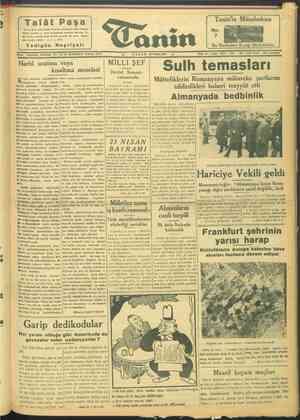 Tanin Gazetesi 23 Nisan 1944 kapağı