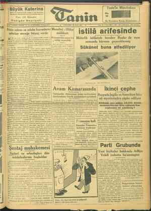 Tanin Gazetesi 26 Nisan 1944 kapağı