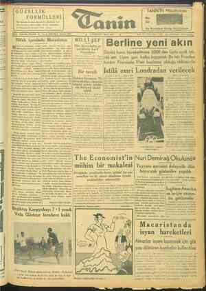 Tanin Gazetesi 8 Mayıs 1944 kapağı