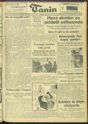 Tanin Gazetesi 10 Mayıs 1944 kapağı