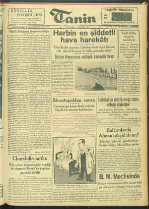 Tanin Gazetesi 11 Mayıs 1944 kapağı