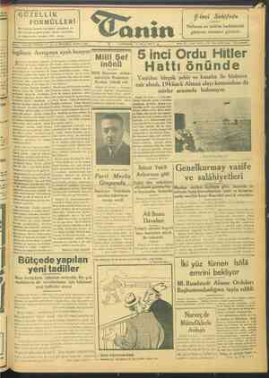 Tanin Gazetesi 17 Mayıs 1944 kapağı