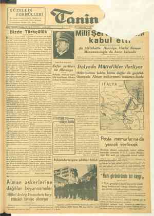 Tanin Gazetesi 18 Mayıs 1944 kapağı