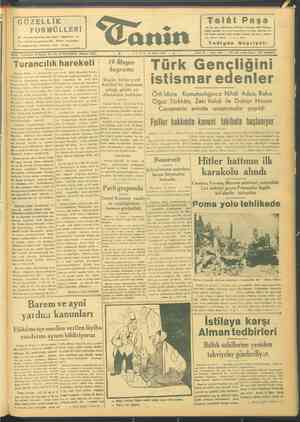 Tanin Gazetesi 19 Mayıs 1944 kapağı