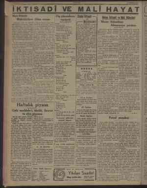  16 TEMMUZ 1944 İKTISADİ VE MALİ HAYAT Harp iktisadı: ” : : Mn. Dış piyasaların | Günün İktisadi — | Dünya İktisadi ve Mali