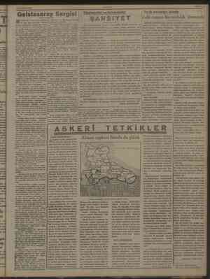    3 AĞUSTOS 1944 Galatasaray Sergisi | nu gösteriyor. Bu. san'atkârdan ileride bamecein bear İ i Kalmıkoğlu, İstanbul v # e
