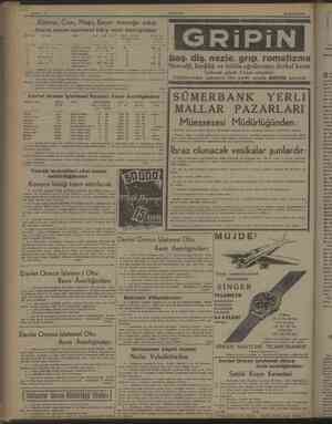    TANİN 32 EYLÜL 1944 > SAYFA :4 Köknar, Çam, Meşe, Kayın tomruğu satışı Devlet orman işletmesi Küre revir âmirliğinden Bıra