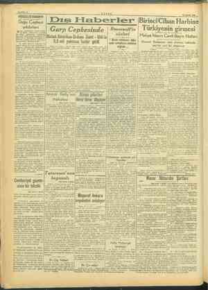    7 7 SAYFA: 2 TANİN 22 OCAK 1945 a ma FHlaberler Cihan Harbine Doğu Cephesi yikiirken | Gg rp Cephesinde | Rossevelt'in...