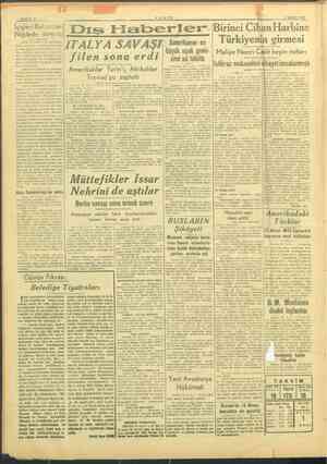    SAYFA: 2 TANIN yi. a MAYIS. 1945 Dıs Haberler Cihan Harbine ALYA SAV | filen sona erdi Amerikalılar Turin'i, Afrikalılar