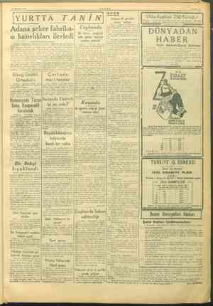  5 MAYIS 1945 I A Xx I (YURTTA ra Nİ Nİ Malili a şeker fabrika- emini sı hazırlıkları ilerledi! SAYFA 7 250 Kuruştur 1 Kilo