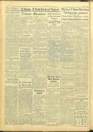    ” 1. i al girme veya esmer SAYFA :2 TANİN 15 MAYIS 1945 ii WE mi 1 Hitler'e karşı Cihan Harbine Türkiyenin girmesi Maliye