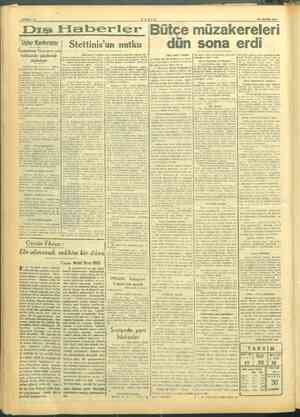    . SAYFA:2 TANİN dıs Haberler “Üçler Konferansı Toplantının Haziranın haftasında yapılacağı 30 MAYIS 1945 müzakereleri sona