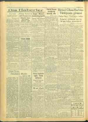    | 4 i SAYFA: 3 TANIN 2 HAZİRAN 1915 Dıs FHilaberler ora Cihan Harbine i Suriye - Mançuri | hararetli oldu Türkiyenin...