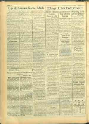    SAYFA :2 ii TANİN 5 HAZİRAN 1915 Toprak Kanunu Kabul Edildi Dıs Haberler Japonların Ameri- Birliği Suriye kaya balonlarla