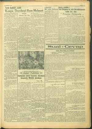    5 HAZİRAN 1945 A SAYFA :5 Tarih Sayfaları içinde: yılan Rum Mehmet Süleyman Kâni İrtem rinden biri olan ; “ Princton...