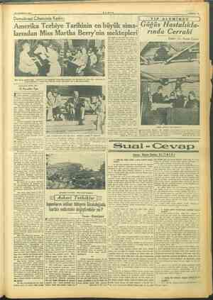    16 HAZİRAN 1945 TANİN SAYFA : 5 Demokrasi Cihanında Kadın : £ TIP A LE MİNDE ) Amerika Terbiye Tarihinin en büyük sima-...