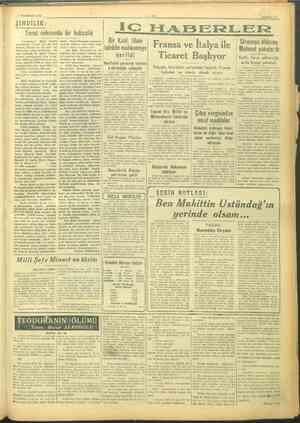 , 17 HAZİRAN 1945 NİN SAYFA:$ MD a İC HABERLER Sanat sahasında bir haksızlık vi ye Halk ör Bir idam i * Siranuşu öldüren anin