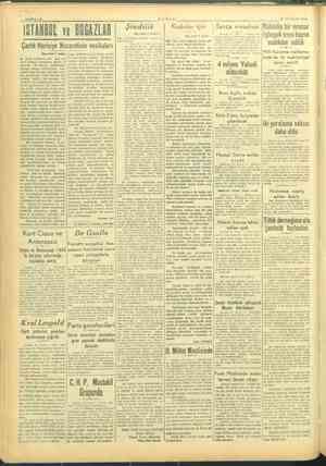  a O mM —2—2— ğe 5... up TANIN 3 HAZ ZİRAN 1945 gi ez :6 İSTANBUL Ve DOGAZLAR Şimdilik Kadınlar için Tanca meselesi Fuhelis