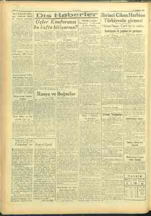    SAYFA:2 v TANIN 22 TEMMUZ 1945 yağı hakkmda byk | DES fiaberler Birinci Cihan Harbine bir. lo kanlı apılacak DEAN Yü ee...