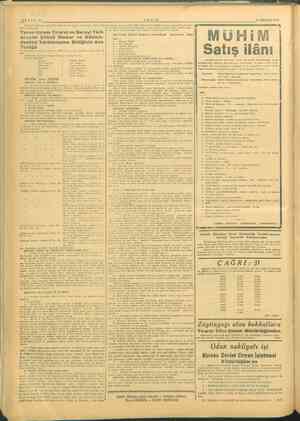  SAYFA: 8 İstanbul Vilâyetinin 26.7.1945 tarih ve 430 sayılı vesikasiyle izin verilmiş olan Yenen Umum Ticaret ve Sanayi Türk
