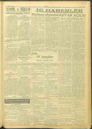  > # ; 20 AĞUSTOS 1945 İSTANBUL ve BOĞAZLAR Çarlık Hariciye Hezaretinin Vesikaları 7g SAYFA:3 HABEFSL ERE? ŞİYAN AÇILDI Dün