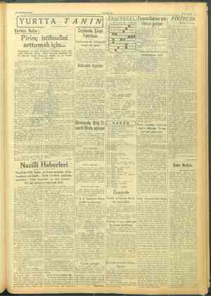    4 22 AGUSTOS 1945. 7 5 m yi iğ SAYFA:7.. YURTTA TANIN) FİKİRLER Yurtdan Notlar : Ceyhanda Çırçır Pirinç istihsalini Mi....