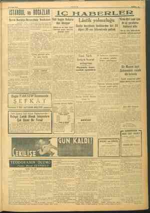    a4 EYLİL 1945 TANİN SAYFA : | SML MM iÇ HABERLER | , .e ? lık H N Vesikaları Vali bugün Ankara-! Yirmi dört saat İ Çarlık