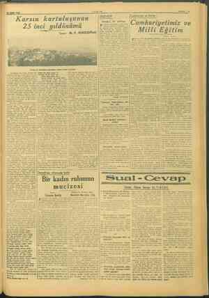  pe SLM 1945 R TANIN Karsın kurtuluşünün 25 inci yıldönümü Yazan: M. F. KIRZIOĞLU Simi son kırah Herakli'nin i bahane ederek