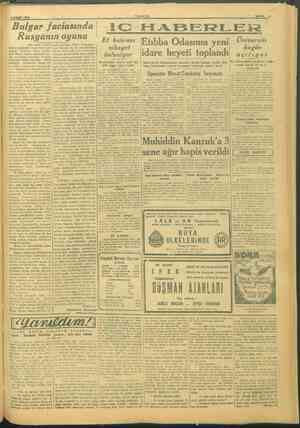    a 3 KASİM 1945 TANİN SAYFA - Bulgar faciasında, iÇ HABERLER Rusyanın Et buhranı a nihayet önleniyor ? Üniversite bugün...