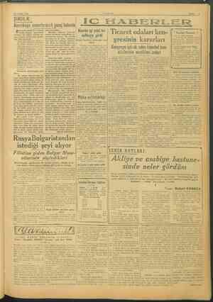  13 KASIM 1945 'JANIN SAYFA: 3 ŞİMDİLİK: j CC Ki ABEELI KE Ez Amerikaya ısmarlanacak Komür işi yeni bir | Ticaret odaları kon-