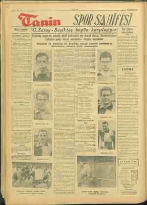   SAYFA: 8 TA 23 ARALIK 1945 nin İİ SMPS Dizer maçlar G.Saray - Beşiktaş bugün karşılaşıyor Kış yüzme müsabakası senerbahçe |