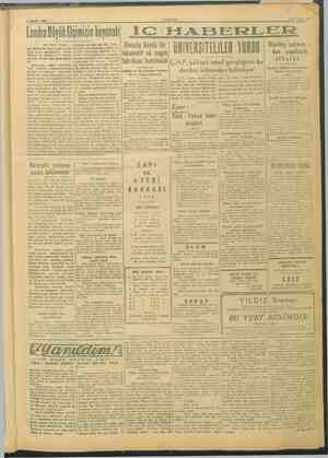  2 OCAK 1946 TANİN SAYFA: Londra Büyük Eçimzi İÇ HABERLER mr Semti ve vaya ÜNİVERSİTELİLER YURDU | “ğe ck itha BEER. ig” lâ t