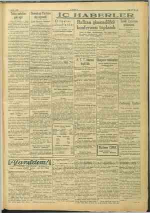    AM da 11 OCAK 1946 TANİN SAYFA:3 Tütün satışları Demokrat Partinin gok dış siyaseti Celâl Bayarın bejenit Et fiyatını mon