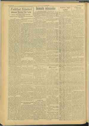     a ina SAYFA:6 ZANIN 2 NİSAN 1946 Felâket Günleri | Ünnersile münazanları | “ee Sağ) Fikirler Mütareke Devrinin Feci Tarihi