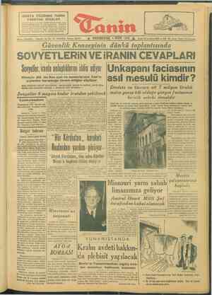 Tanin Gazetesi 4 Nisan 1946 kapağı