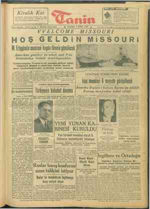 Tanin Gazetesi 5 Nisan 1946 kapağı