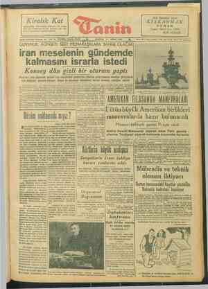 Tanin Gazetesi 11 Nisan 1946 kapağı