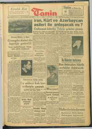 Tanin Gazetesi 12 Nisan 1946 kapağı