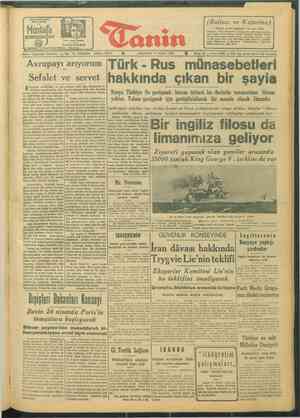 Tanin Gazetesi 17 Nisan 1946 kapağı
