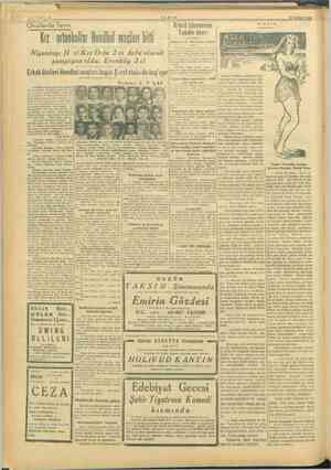    İ SAYFA. 4 TANIN 20 NİSAN 1946 Okullarda Tanin | Kibrit idaresinin HİKÂYE Tekele devri Kız ortaokullar Hendbol maçları bıtt