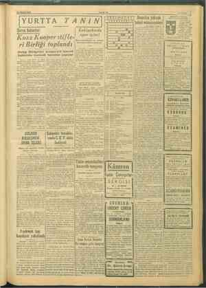  “20 NİSAN 1946 İYURTTA TANIN İN) 2, EE spor işleri Bursa habet rsa haberleri Koza Kooper ri Birliği toplandı Hatay delegeleri