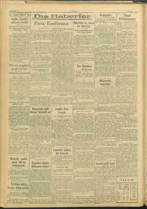    SAYFA: 2 TANİN 22 NİSAN 1946 GÜ ANKARA HABERLERİ Şe i Sİ F Sabiha Sertelin Dış Haberler Patrikhanesinde tahliyesi istendi |