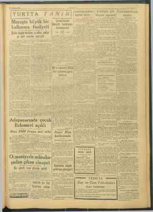  27 NİSAN i 1946 (YURTTA Maraşta bik bir kalkınma faaliyeti Şehir büyük tesisler, o:ullar, yollar ve sair eserler kazandi...