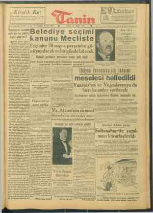 Tanin Gazetesi 28 Nisan 1946 kapağı