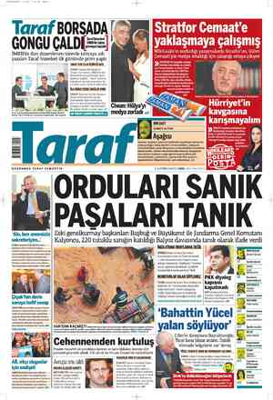 Taraf Gazetesi 3 Mart 2012 kapağı