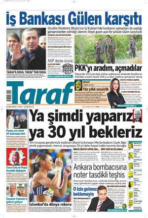 Taraf Gazetesi 10 Mart 2012 kapağı
