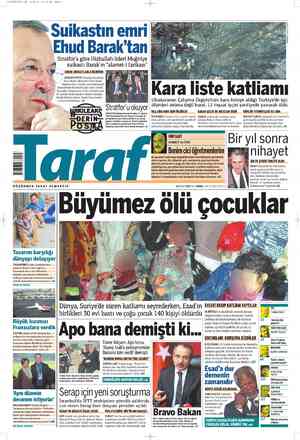 Taraf Gazetesi 13 Mart 2012 kapağı