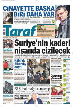 Taraf Gazetesi 17 Mart 2012 kapağı